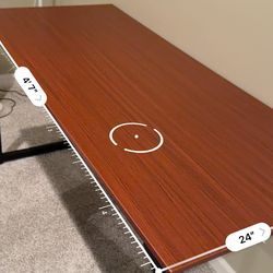 56” Modern Desk – Wood Top + Metal Frame | Easy to Disassemble