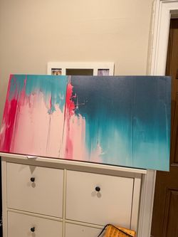 1980s colors acrylic print on canvas on stretched wood frame