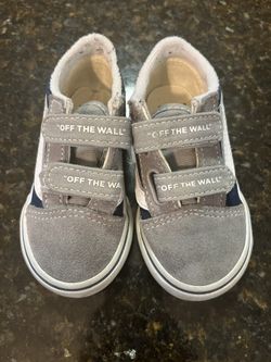 Grey & Navy Blue Vans 