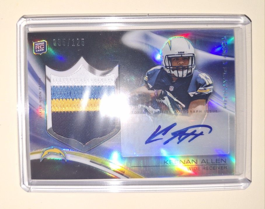Keenan Allen topps platinum rookie autograph 4 color patch