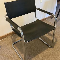 Breuer Vintage 1970s  Chrome Arm Chair.