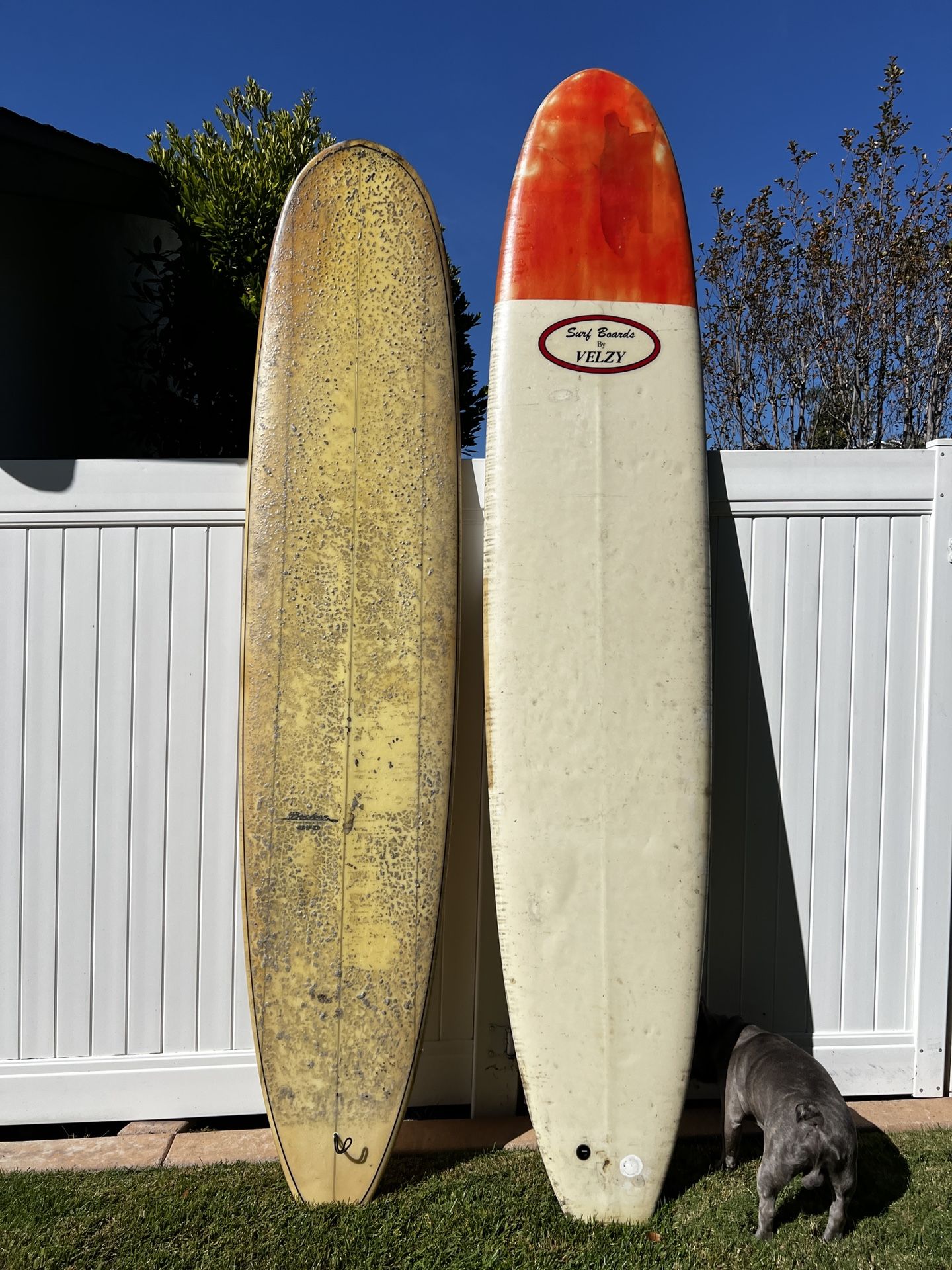 2 Surfboards - Vintage Velzy and Becker Longboards