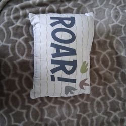 Dinosaur Themed Throw Pillow 