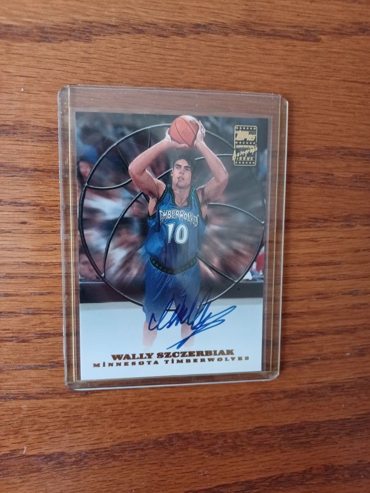 2000 Topps Wally Szczerbiak Autographed Insert Card