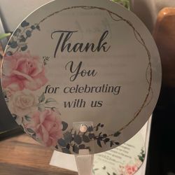 Thank you Wedding Hand Held Fans