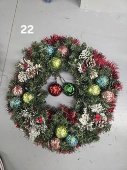 22" Christmas Wreath Handmade By Auris