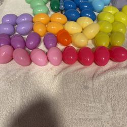 50 Multi Colored Plastic Easter Eggs 