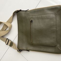 Bottega Veneta Olive Green Leather Messenger Bag