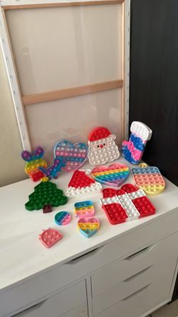 Assorted Christmas and Multi-Shape Pop It Fidget Toy Bundle