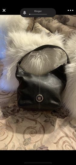 Black And Brown Leather Authentic Coach Purse