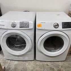 WHITE SAMSUNG WASHER AND DRYER