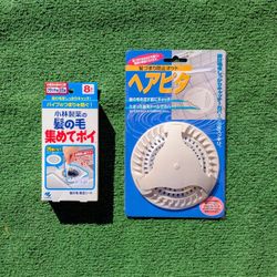 Seiei Hair Cloggging Prevention Net Hair Pita Drain Cleaner+Hair Filter Mat NIP