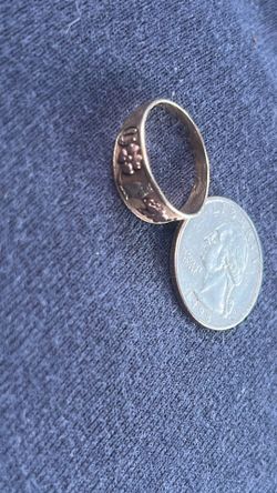 14k real gold lucky ring