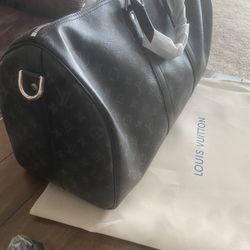 Black Leather Duffel Bag