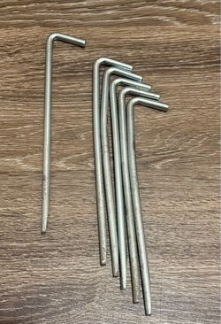 Set of 6 REI Steel Heavy Duty Tent Stakes (8.25 inches)