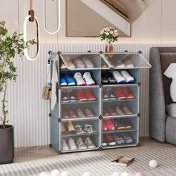 6-Tier Shoe Rack, 24-Pair Shoe Storage Cabinet 