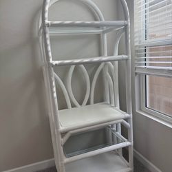 Boho White Book Case/ Shelf