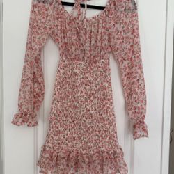 Ladies Short Floral Dress Size Small