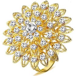  36 Gold and Crystal Napkin Rings