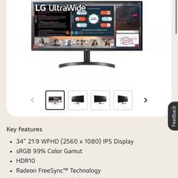 LG Double-wide Monitor $250 OBO