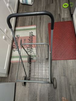 Metal folding shopping cart