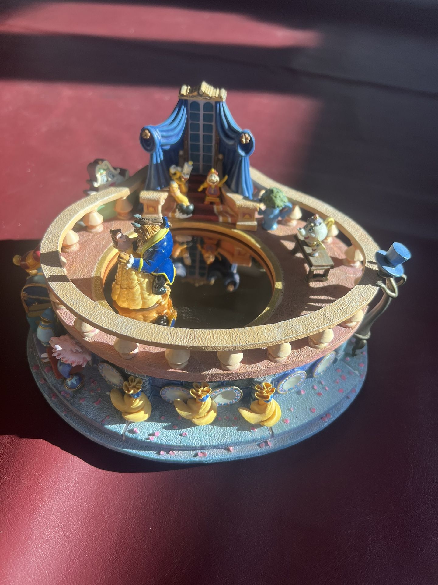 Vintage Beauty and The Beast Disney Music Box 1991 Dancing Figurine