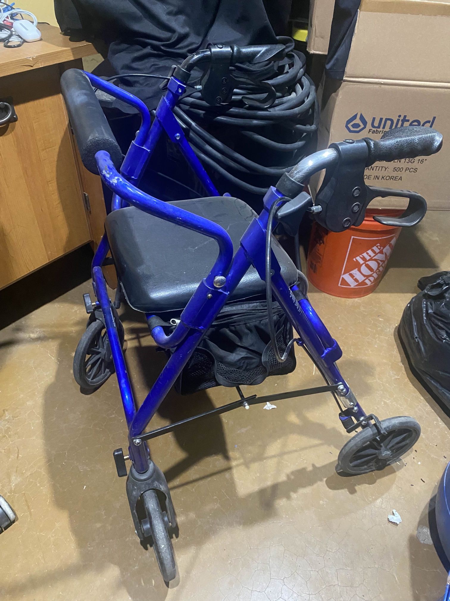 $50 - Blue Walker Chair With Storage - Free Delivery π