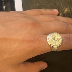 14K Centenario ring