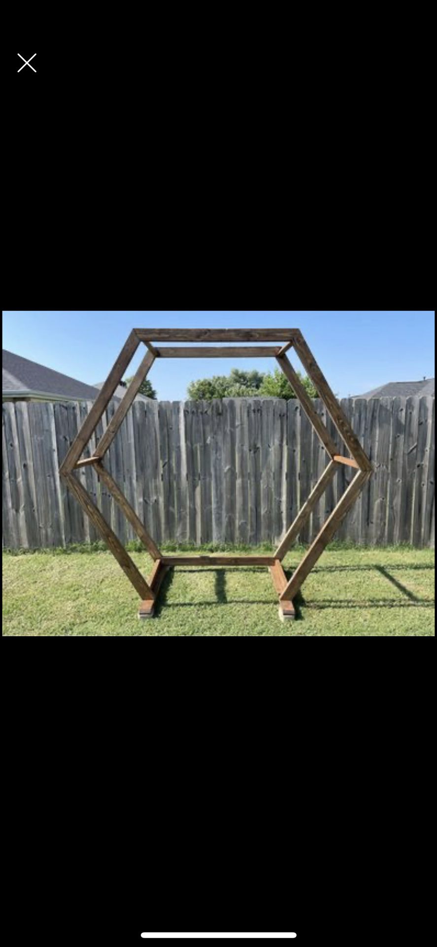 Wedding Arches - 6’10 ft Wooden Hexagon Arch - Custom Made in Bentonville, AR (Please Read Description)