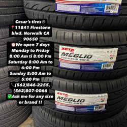 225/45R18 ZETTA A SET OF FOUR NEW TIRES, INCLUDES MOUNTING AND BALANCING WITH WARRANTY, ASK  ME FOR ANY SIZE OR BRAND, WE HAVE THE BEST PRICES!!
