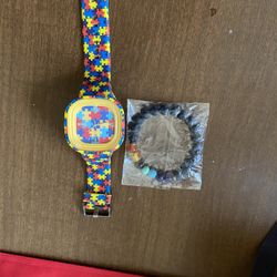 Autism Watch And Bracelet Set