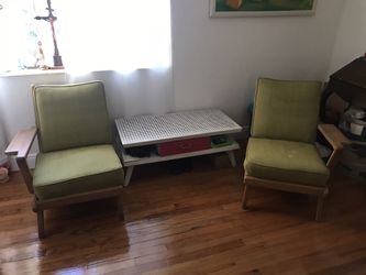 Vintage futuristic juego de love seat y coffee table
