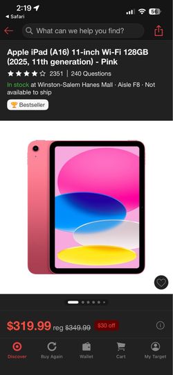 iPad A16 brand new