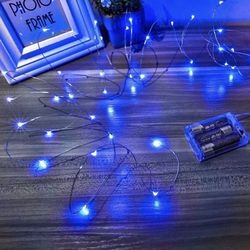 16FT 50 LED Fairy Lights Battery Operated Copper Wire String Lights for Bedroom, Parties, Wedding, Centerpiece, Decoration, Tent, Canopy, Gazebo