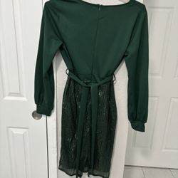 Green Dress LonG Sleeve 