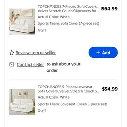 Sofa and pillow covers