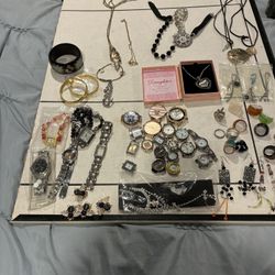 Lot Of Silver And Costume Jewelry .