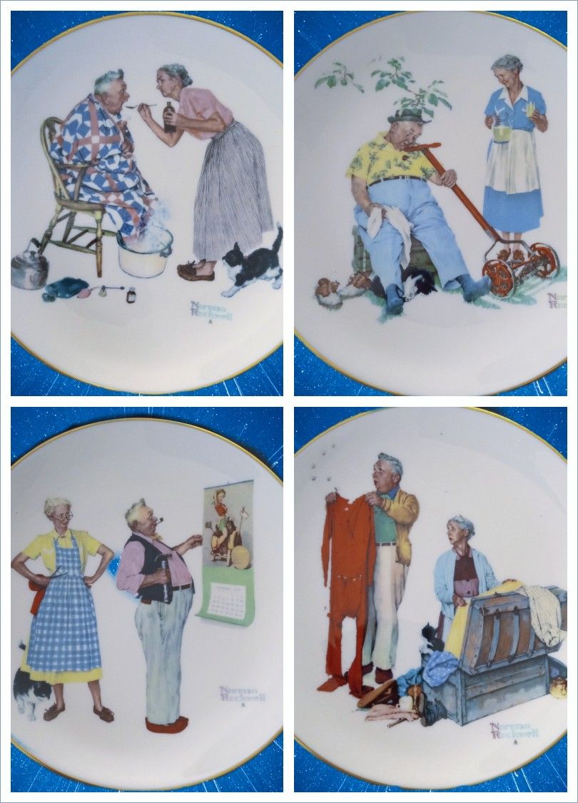 1978 Gorham Tender Years Plate Set – Fall Winter Spring Summer – 10¾" Vintage
