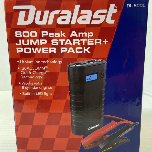 800 Peak Amp Lithium Ion Jump Starter/ Power Pack