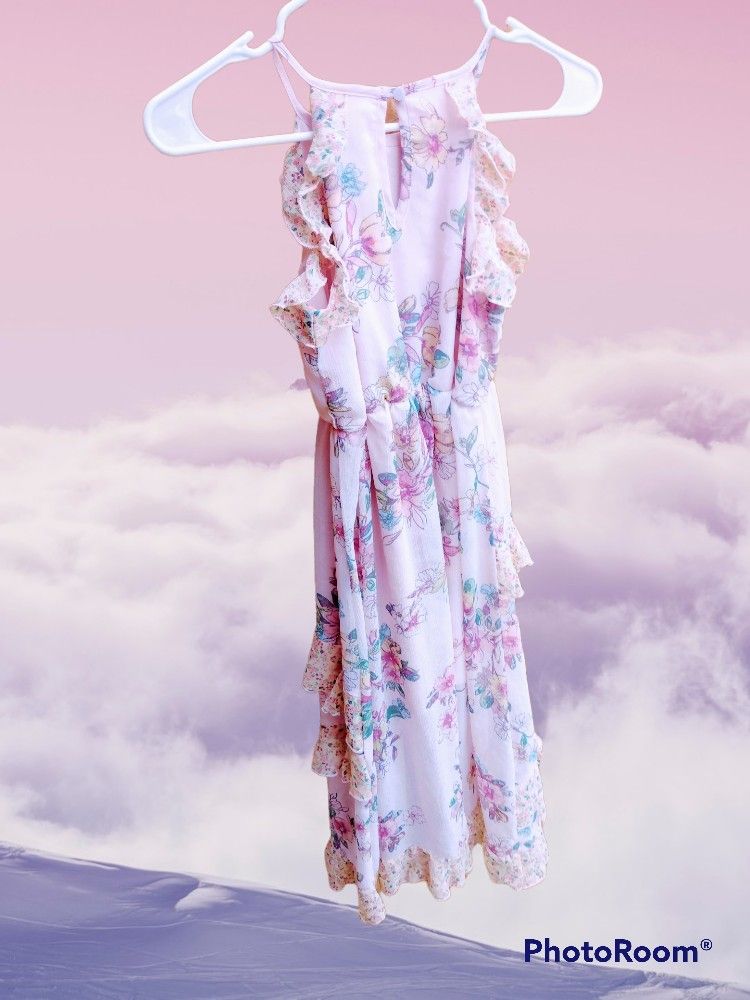 Girls Pink And Violet Special Occasion Dress Size 10