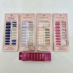 New Dashing Diva Gloss Ultra Shine Gel Palette Nail Strips Lot Of 5