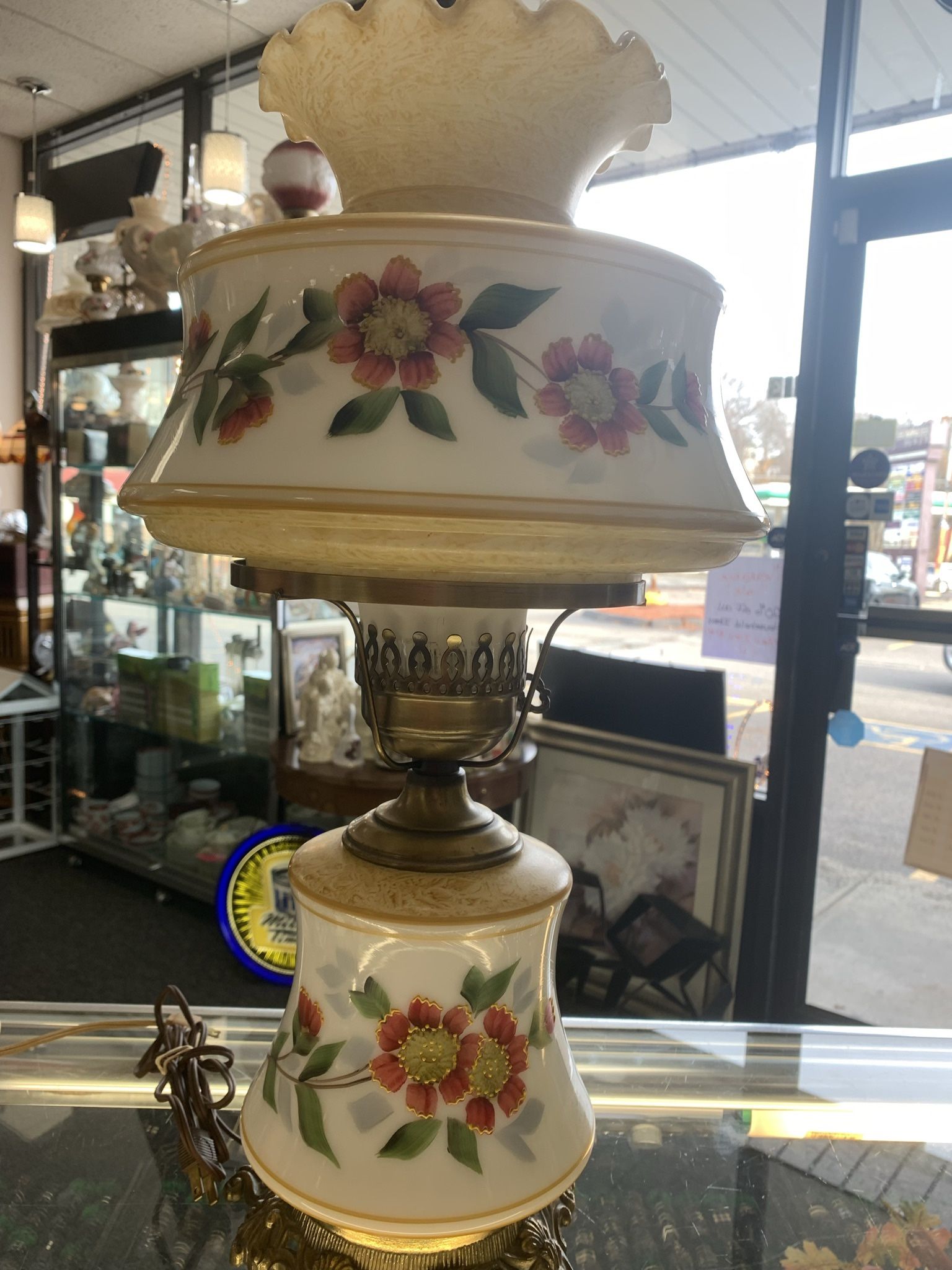 Hand Painted Vintage Huracán Lamp