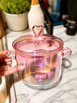 Pink Glass Pot