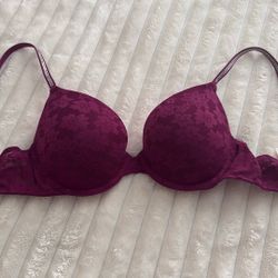 PINK purple lace push up bra