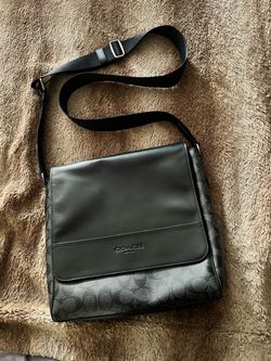 Leather Coach messenger bag
