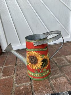 Sunflower Watering Can Decor