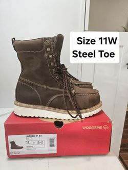 Wolverine Steel Toe Work Boots Size 11W