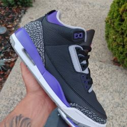 Jordan 3 Court Purple - Size 10 Men