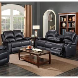 Black Recliner Sofa And Loveseat 