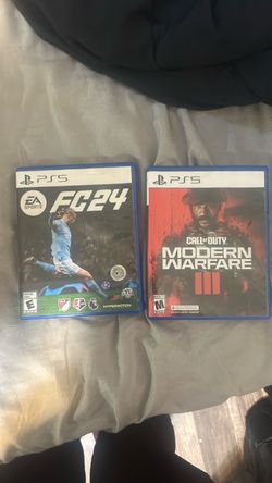 Ps5 games both fc24 and modern warfare 3
